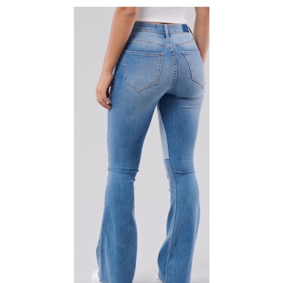 Hollister High-Rise Flare Patchwork Jeans – Size 15R (W32 L31) - Picture 2 of 4